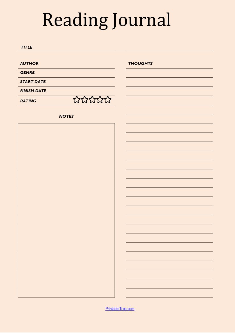 Paper Paper & Party Supplies Reading Planner Reading Log Printable