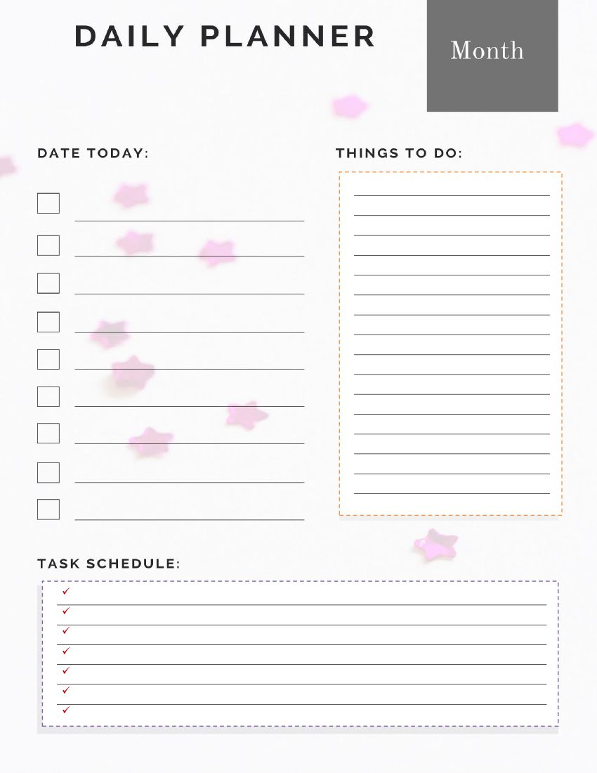 Daily Planner To Do List