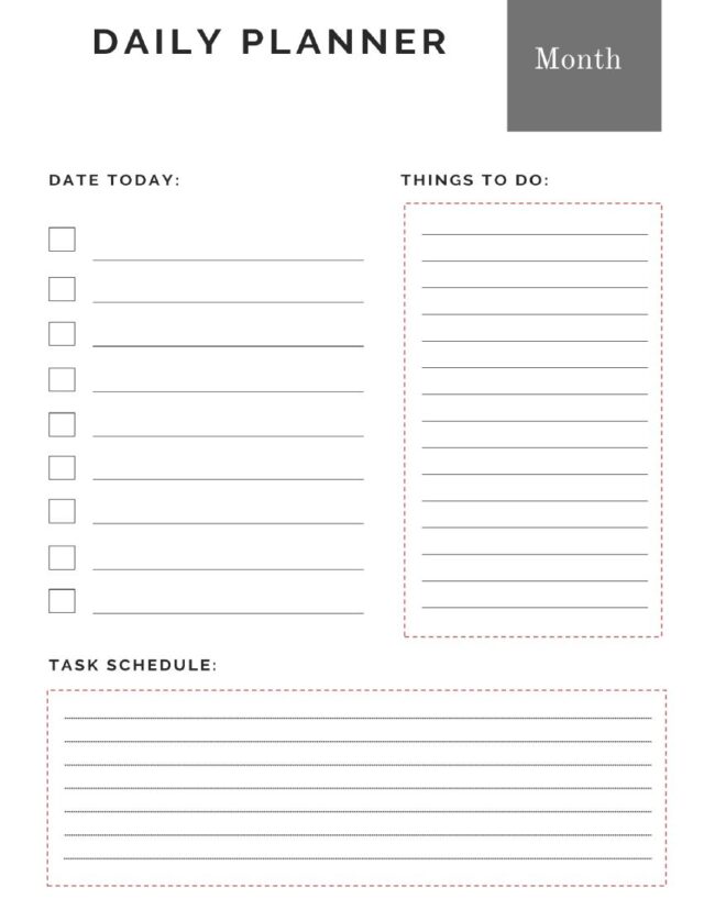 Free Download Daily Planner Templates PDF, Word, Images