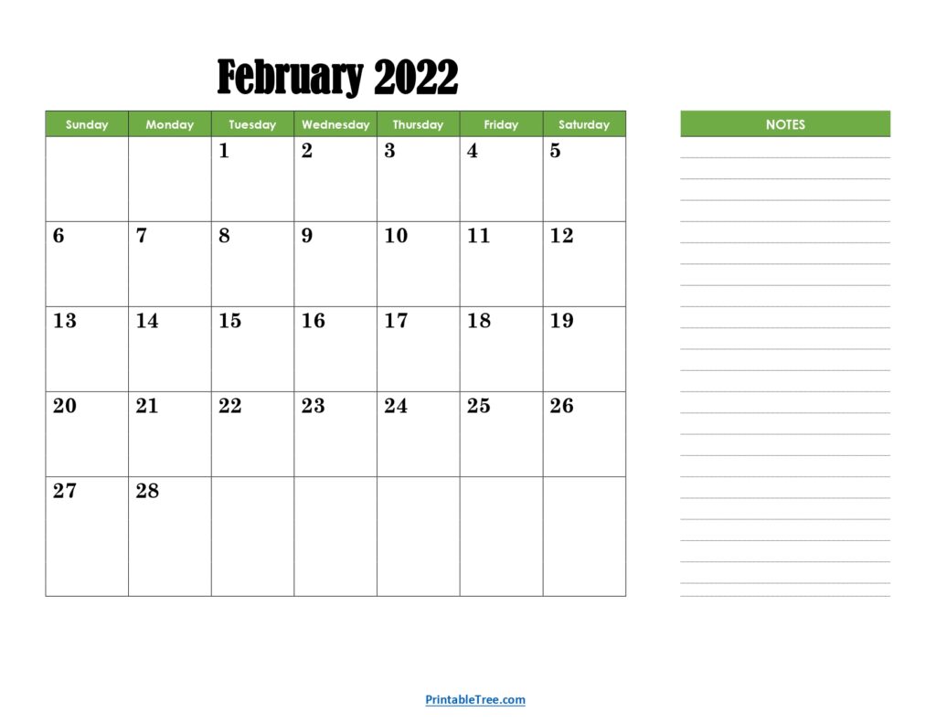 February 2024 Calendar Printable PDF Template With Holidays