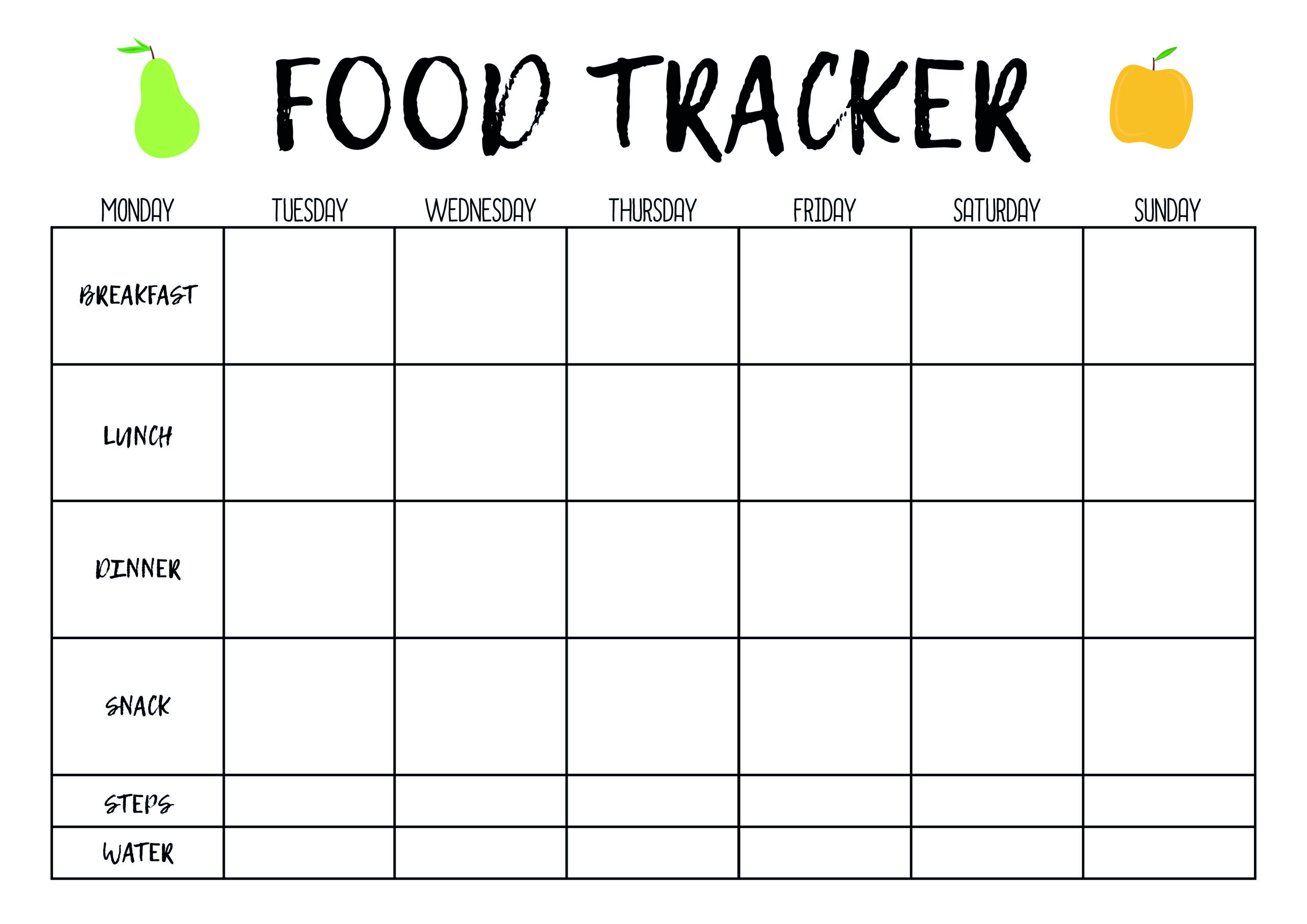 Free Printable Weekly Meal Planner PDF Templates