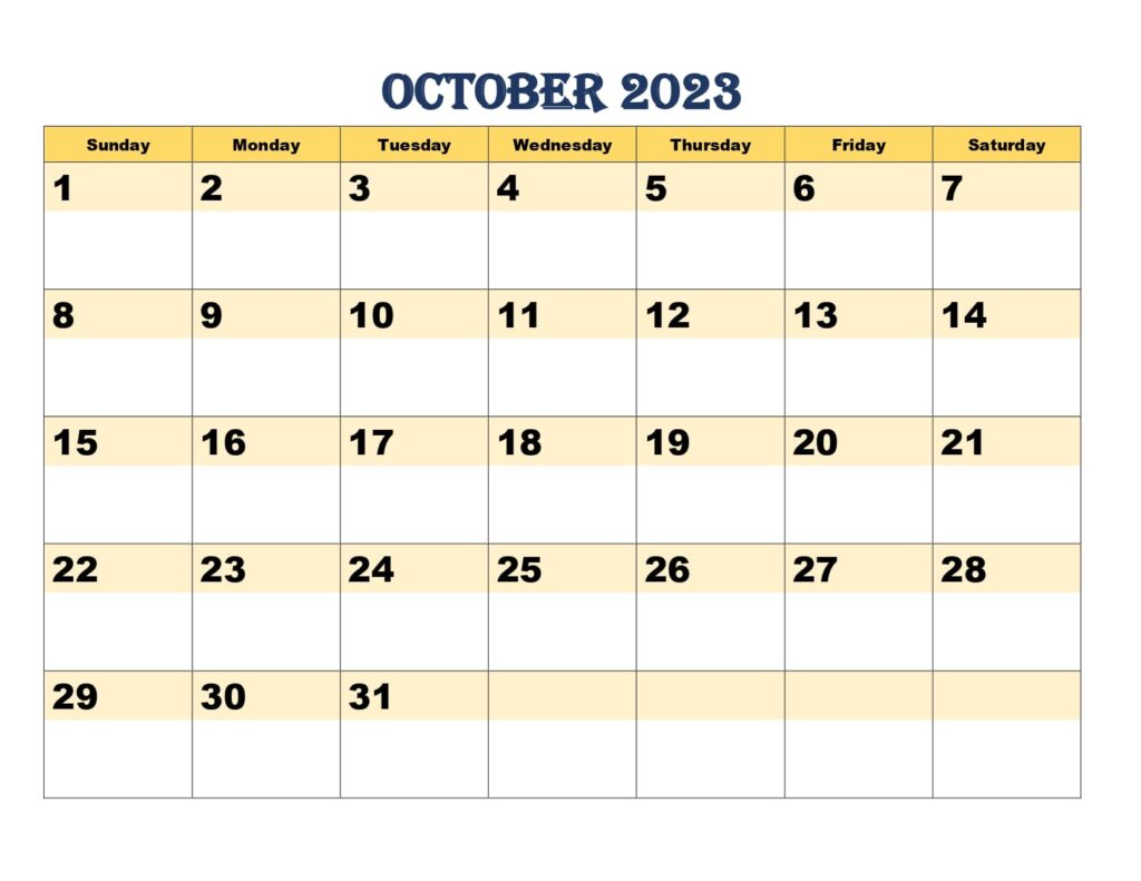 Monthly Printable Calendar 2023 PDF Templates Free
