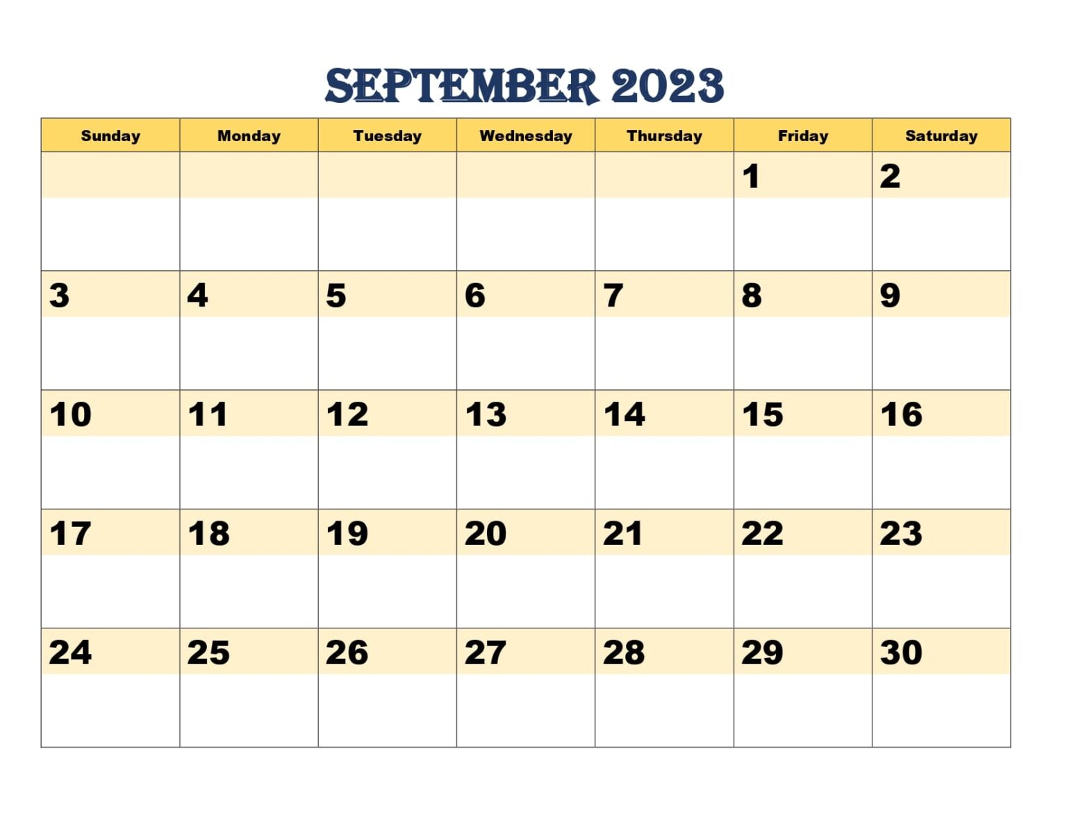 Free Blank Monthly Printable Calendar 2023 Templates