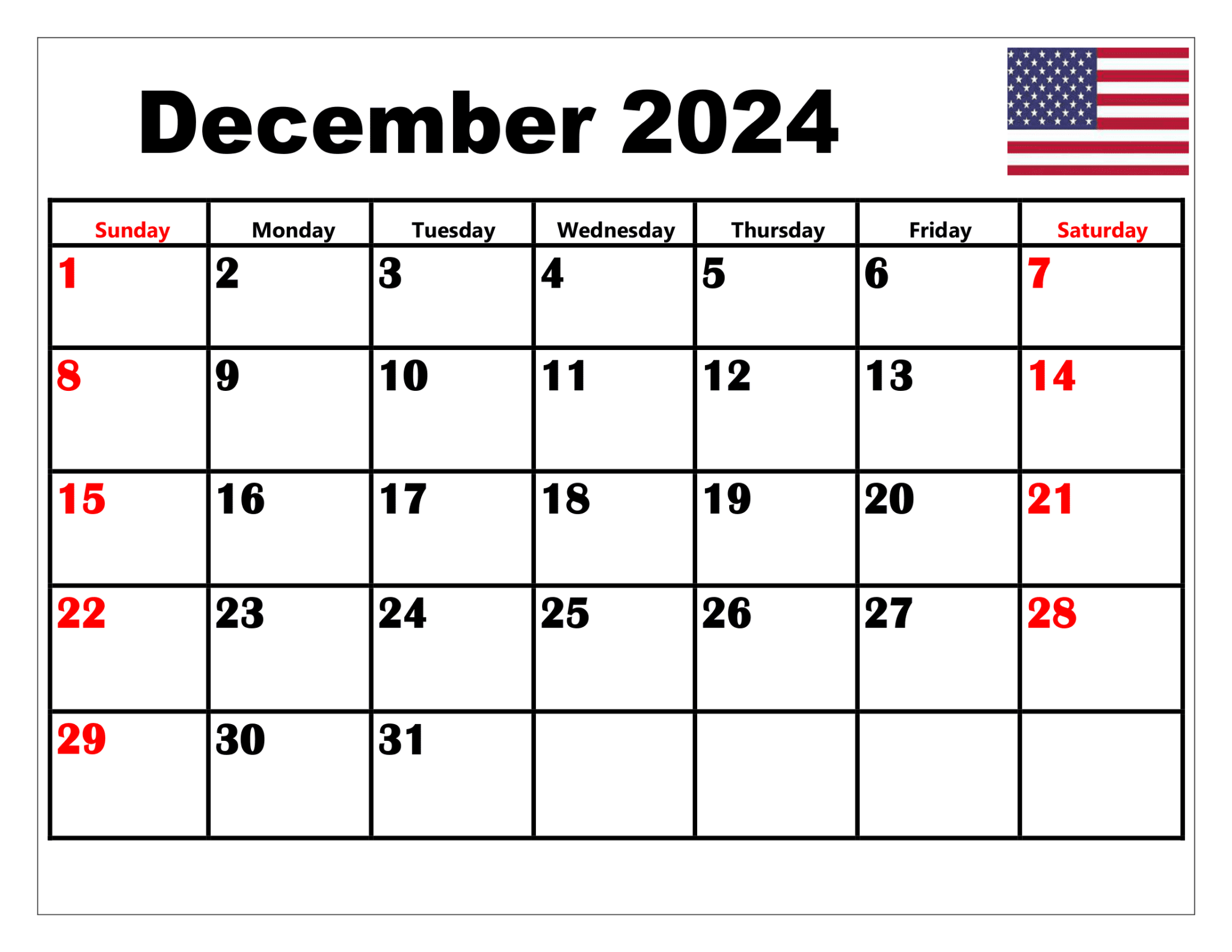 December 2025 Calendar Printable PDF Blank Free templates