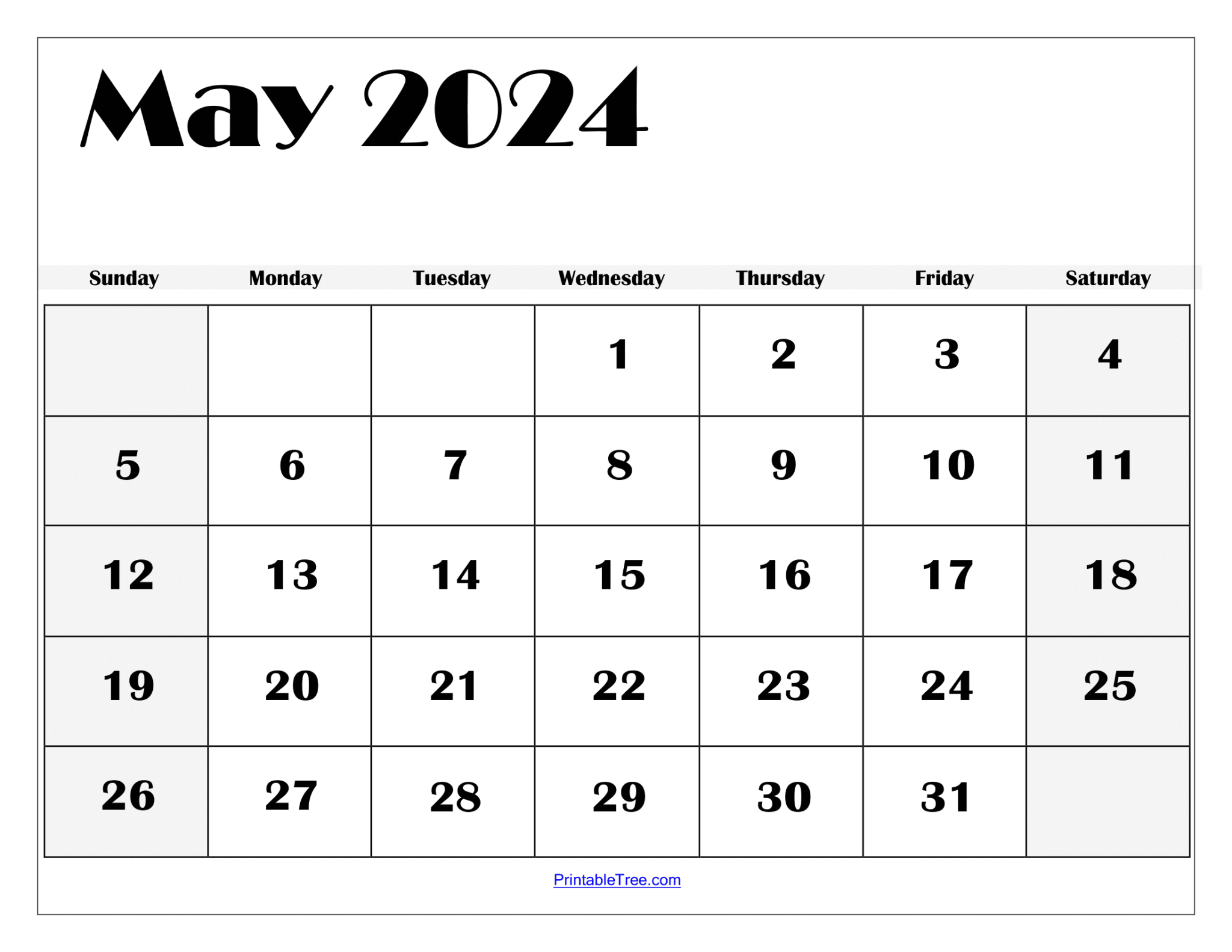 Free 2024 Calendar Printable PDF with Holidays Templates