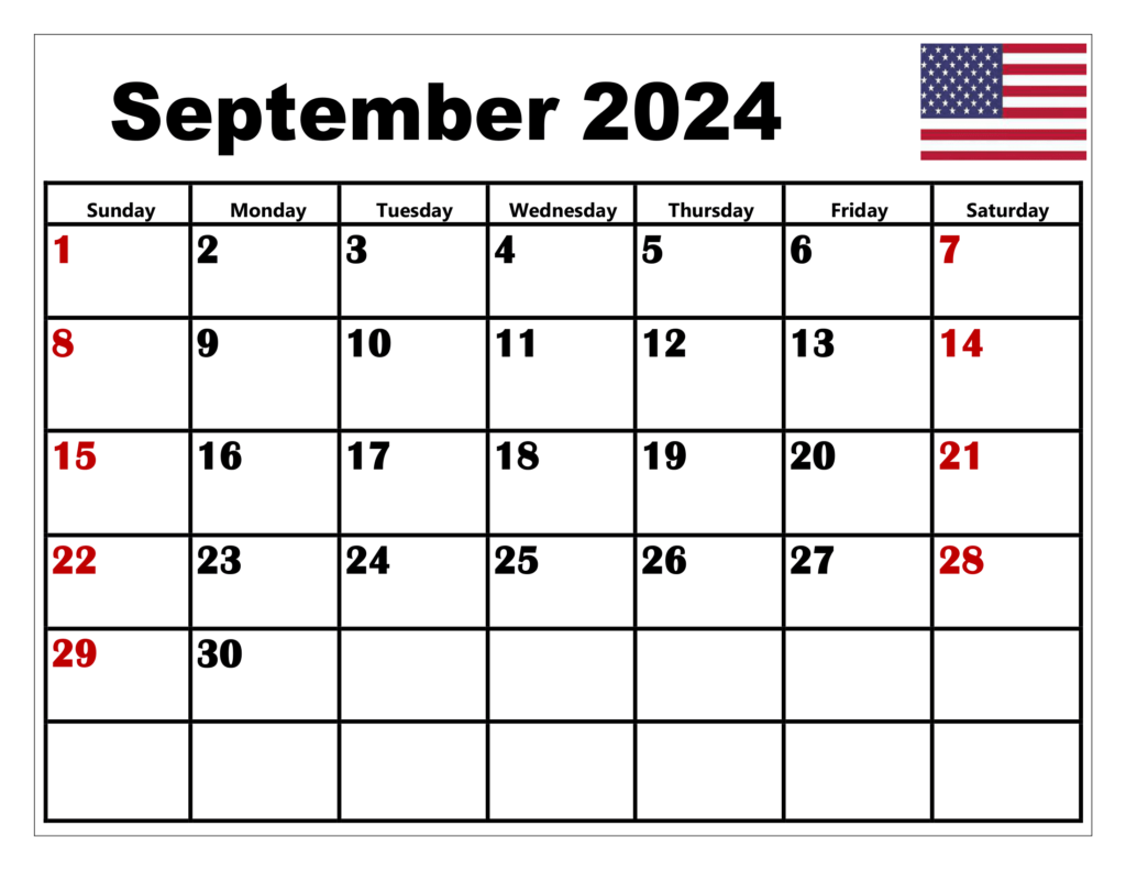 September 2024 Calendar with USA Holidays