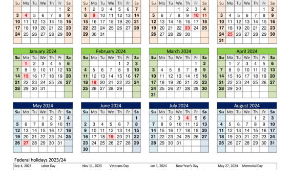 Academic Calendar 2023 2024 Landscape