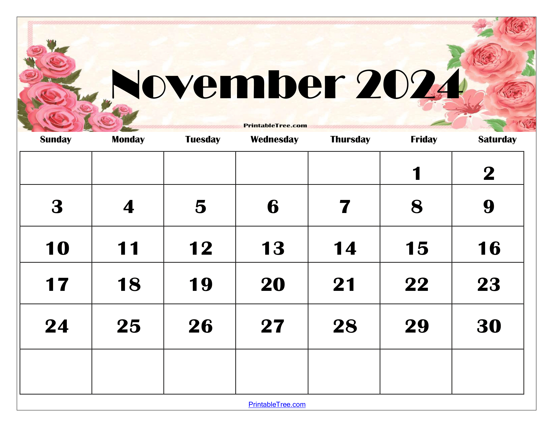 Calendar Printable November 2024 Printable Dody Nadine