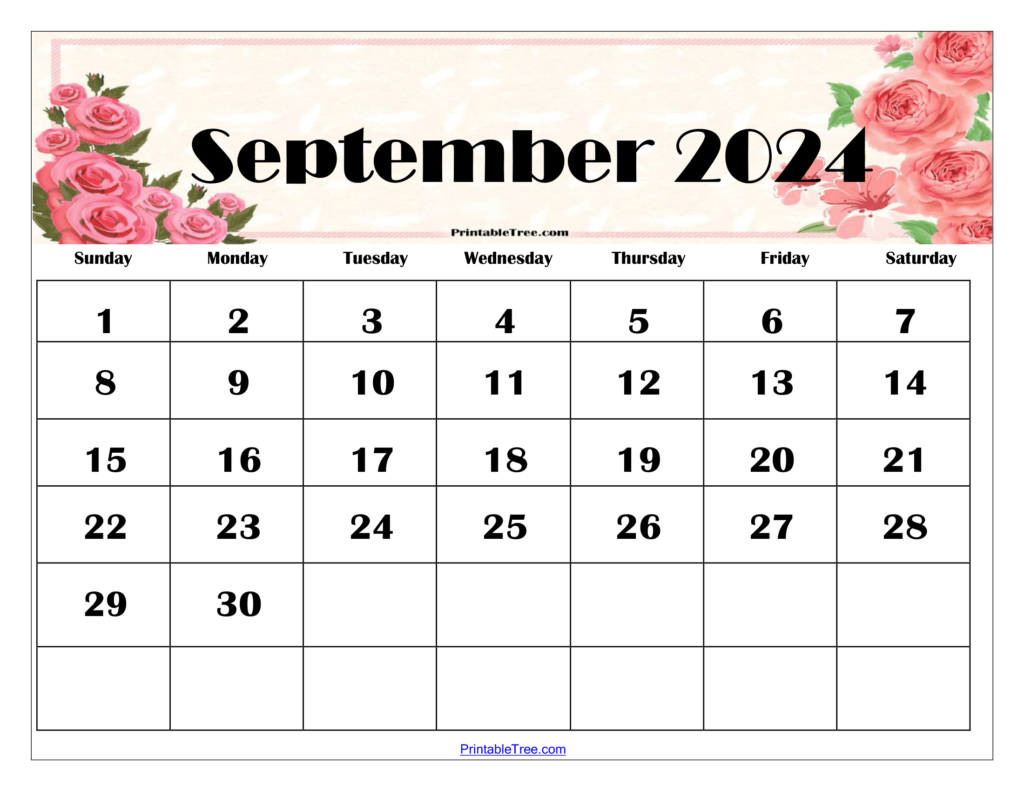 September 2024 Calendar Printable PDF with Holidays