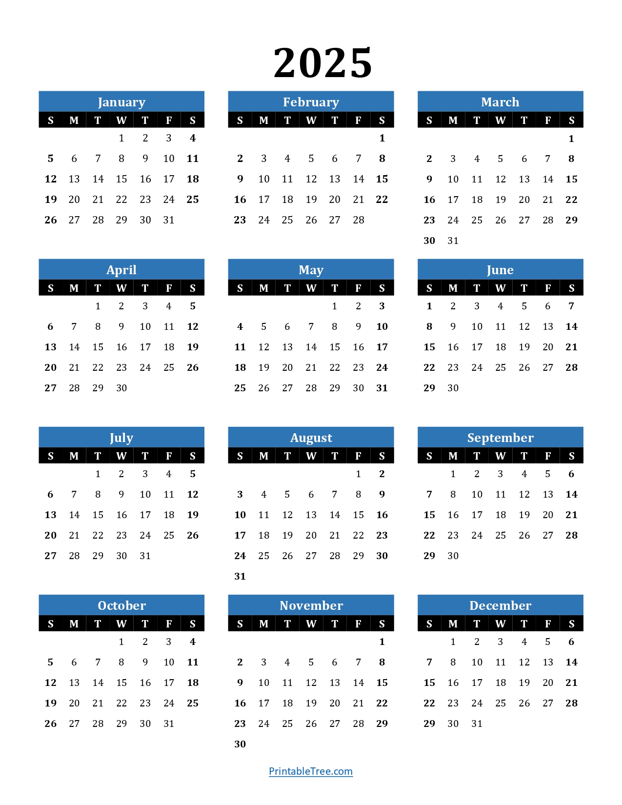 General Blue 2025 Printable Calendar Usa Ibby Norina