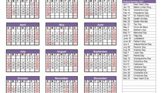 2027 Calendar One Page with Holidays