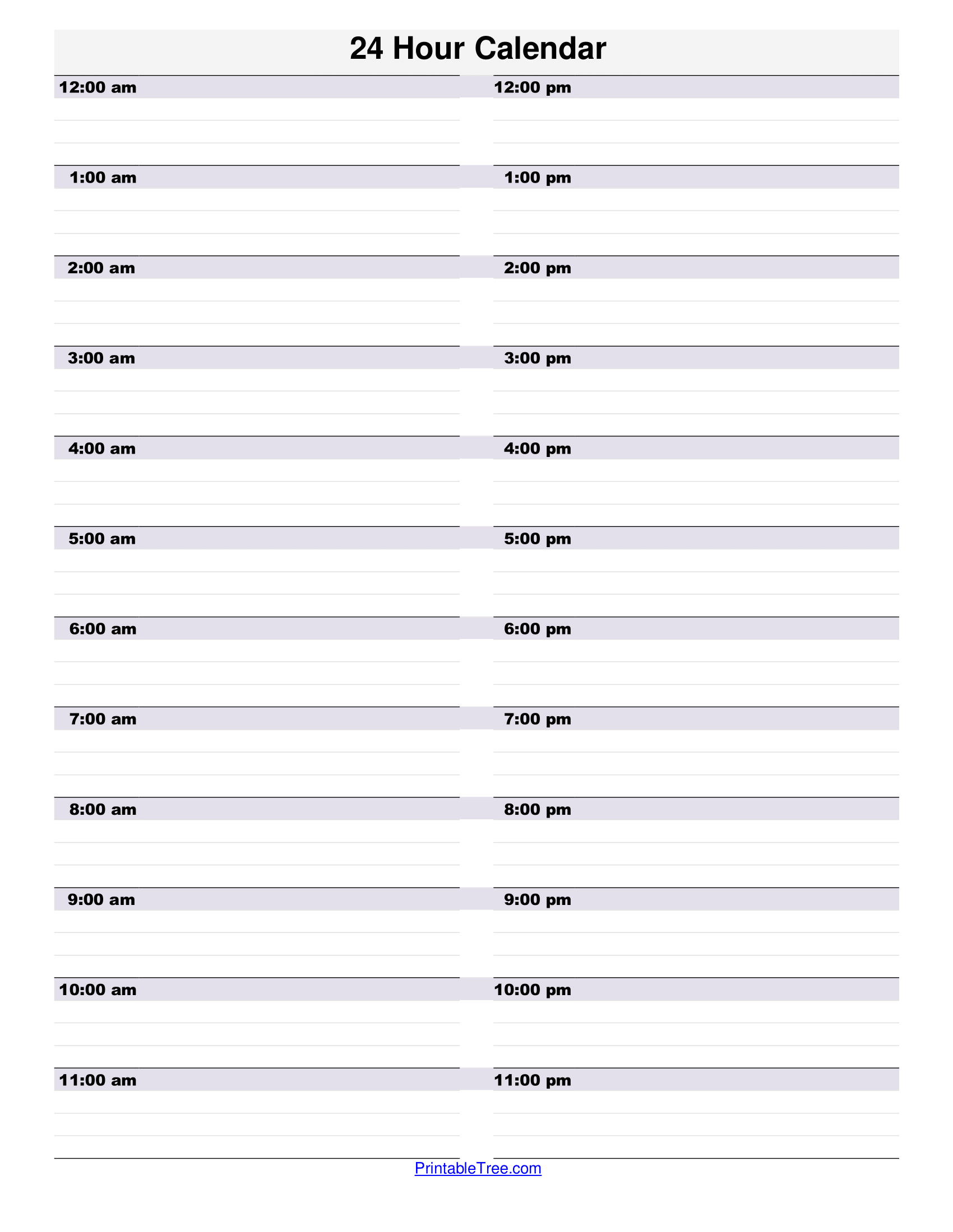 Free Printable Weekly Hourly Planner Calendar PDF Templates