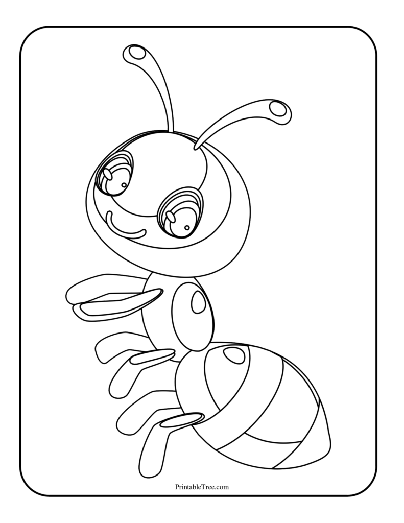 Ant Coloring Pages 1