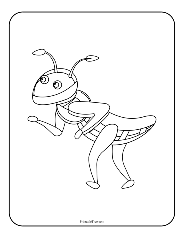 Free Printable Ant Coloring Pages PDF for Kids and Adults