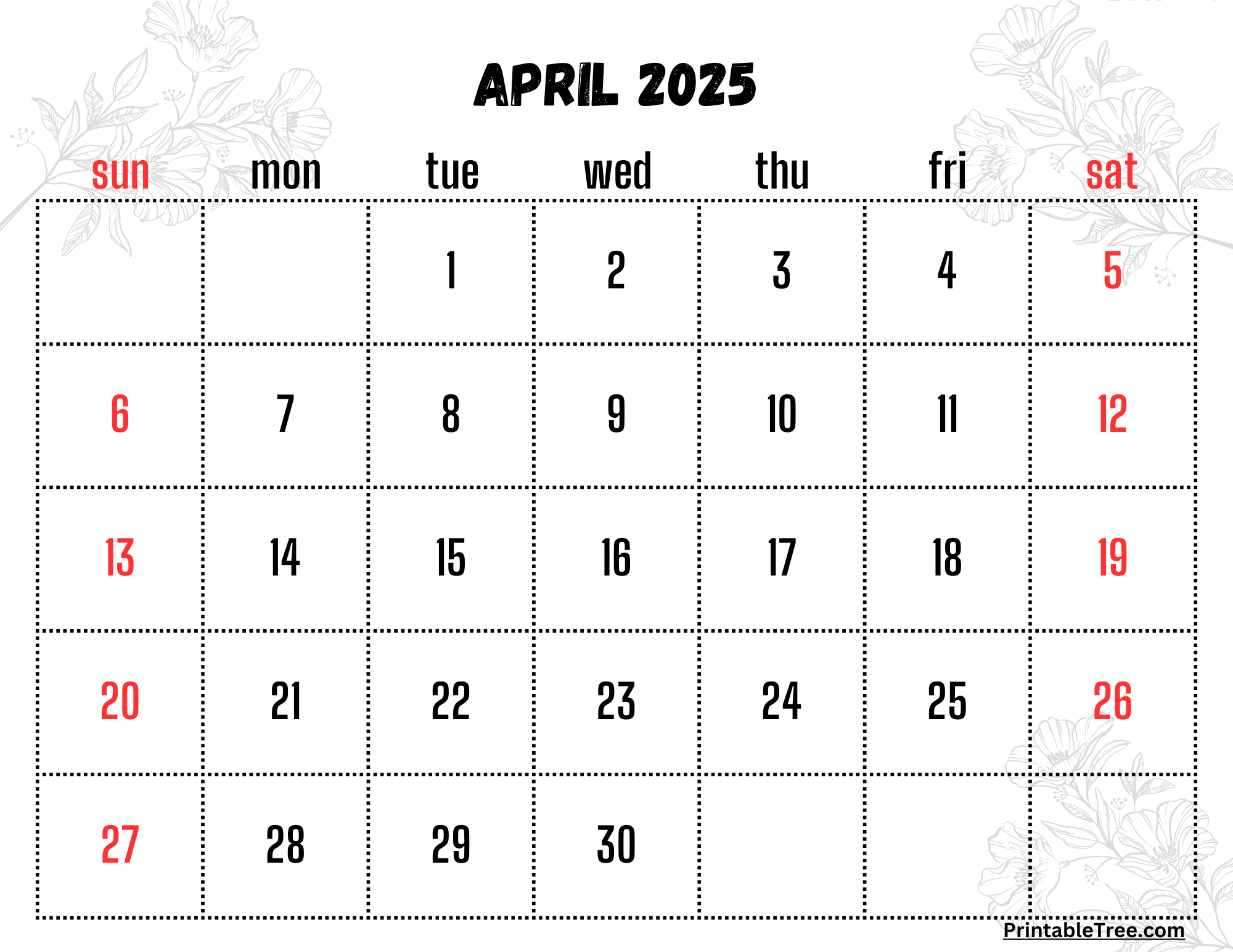 2025 April Calendar With Holidays Printable Pdf - Irita Leonore