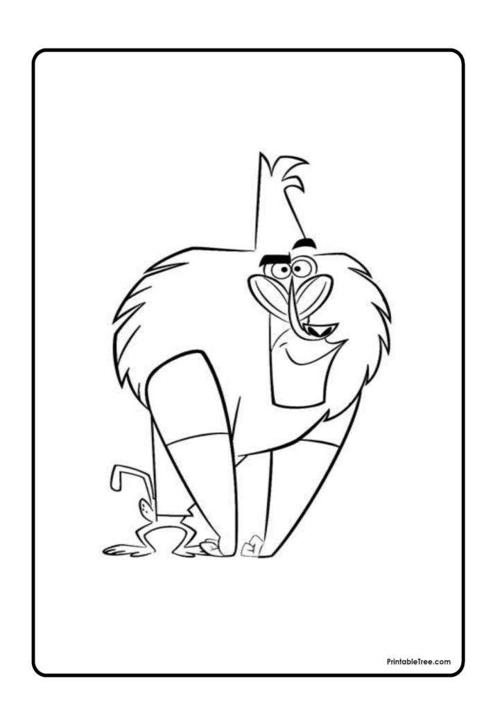 Baboon Coloring Pages 2