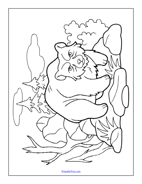 Free Printable Bear Coloring Pages PDF for Kids and Adults