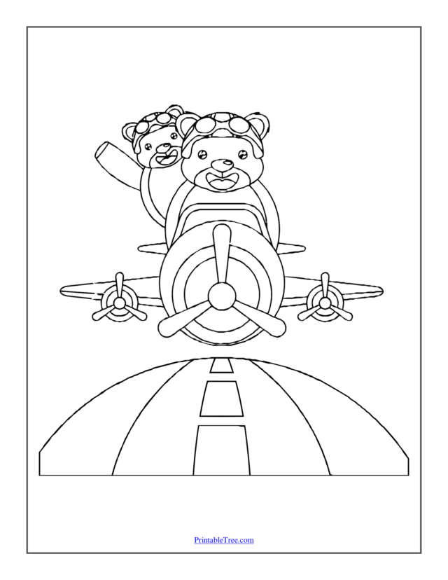 Free Printable Bear Coloring Pages PDF for Kids and Adults