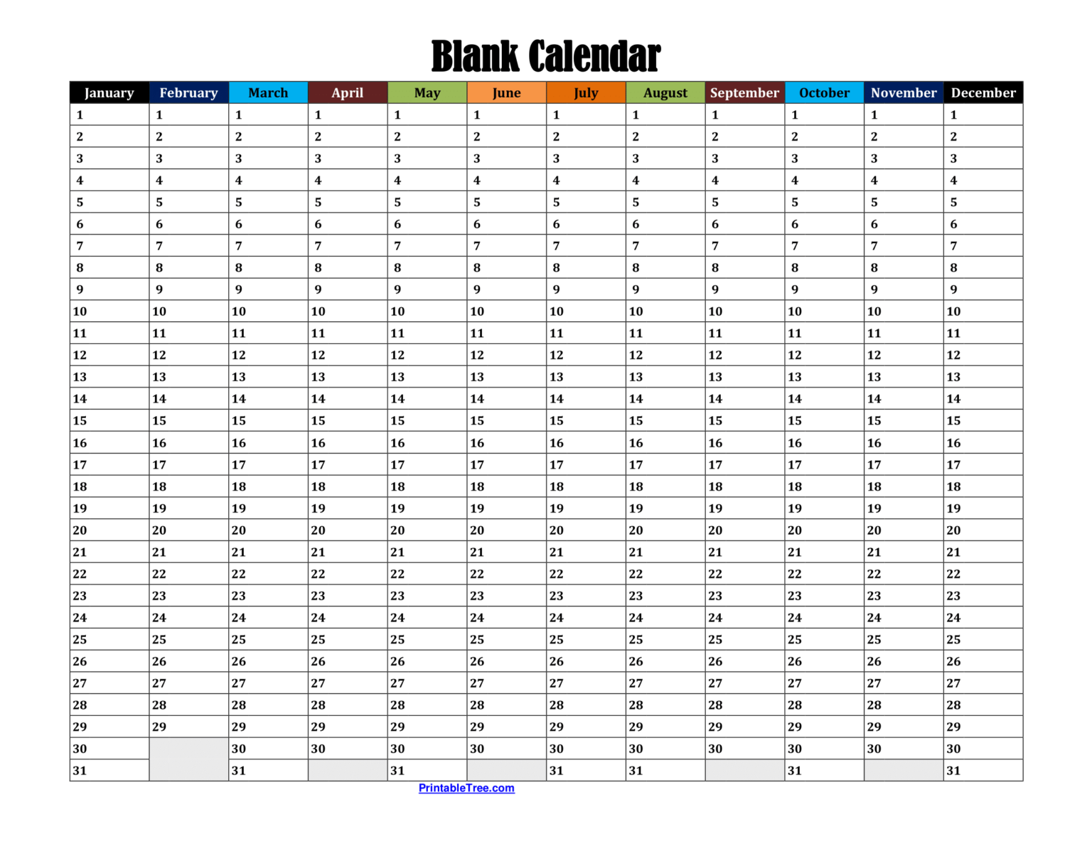 2025 Blank Calendar Printable Pdf Page Facebook 