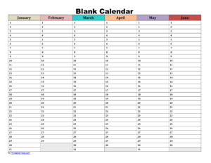 Free Printable Yearly 2024 Blank Calendar Templates PDF - Printable Tree