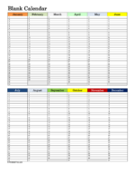 Free Printable Yearly 2024 Blank Calendar Templates PDF - Printable Tree