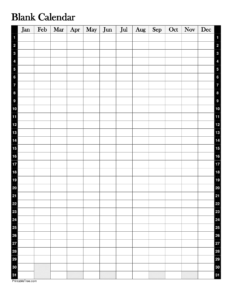 Free Printable Yearly 2025 Blank Calendar Templates PDF - Printable Tree