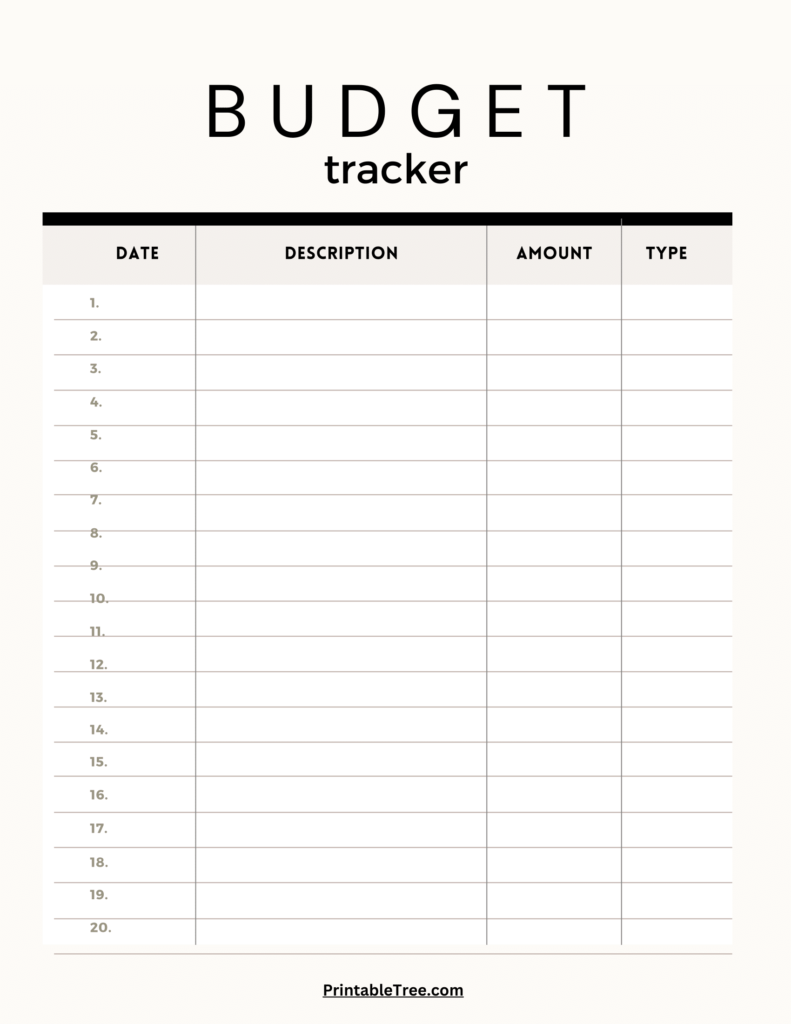 Budget Tracker Planner BG Colorful
