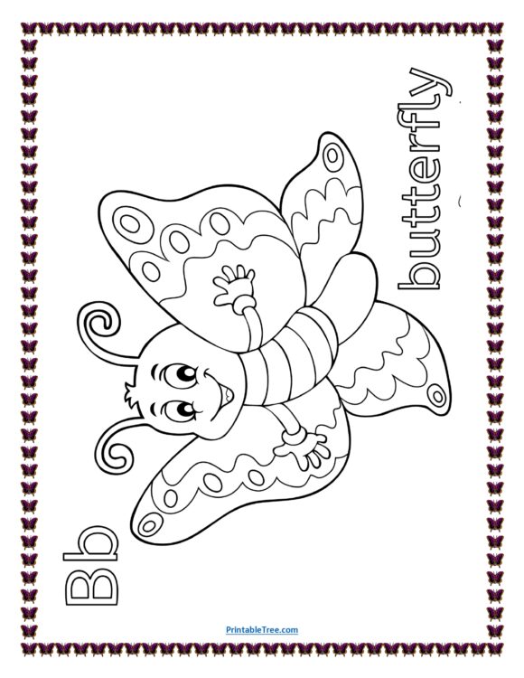 Free Printable Butterfly Coloring PDF Pages for Kids and Adults