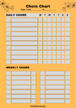 Free Printable Chore Chart PDF Template for Kids
