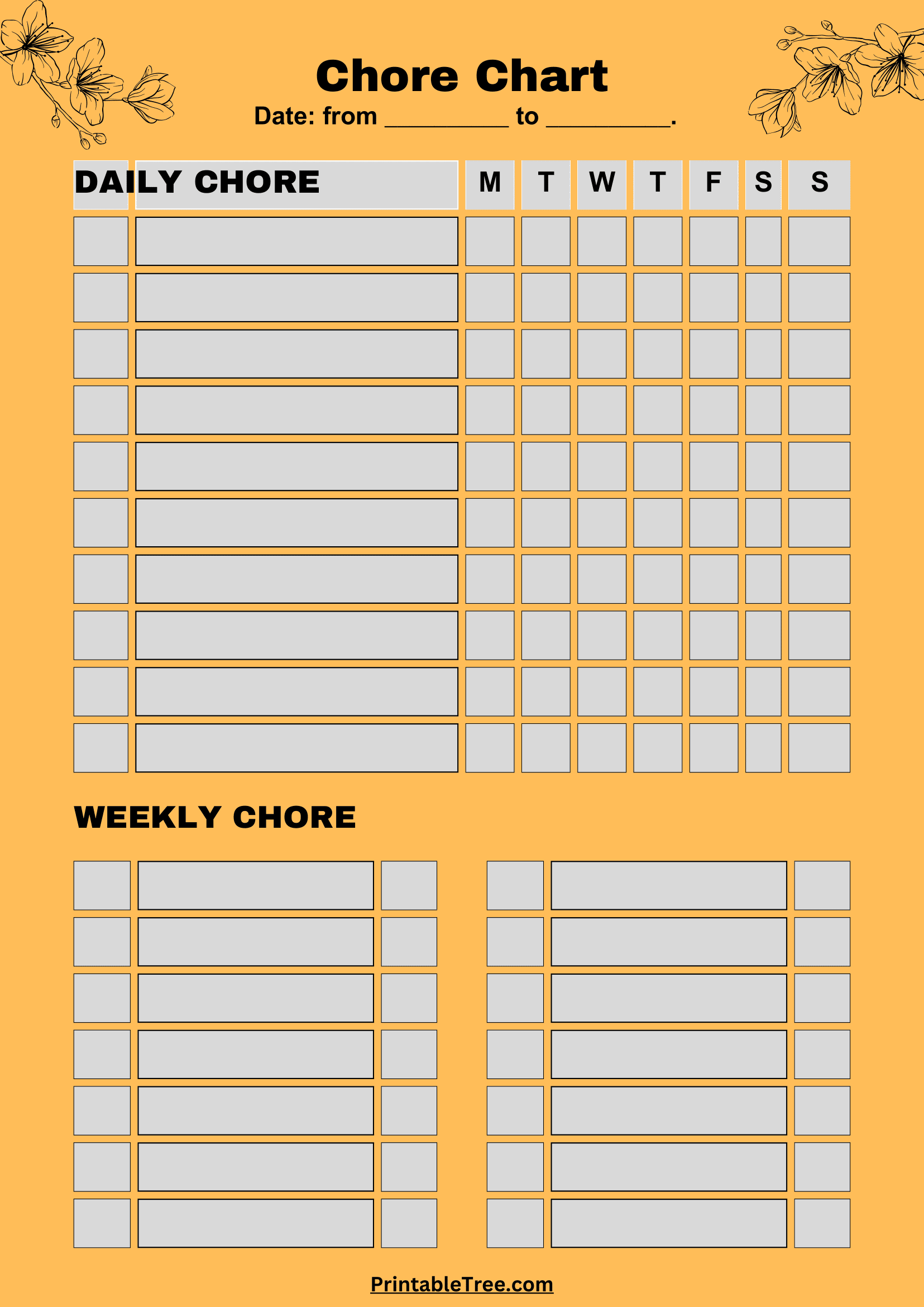 Free Chore Chart Templates