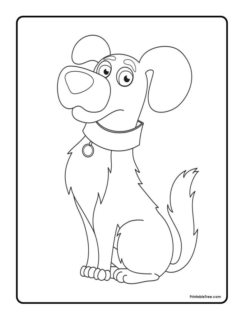 Cute Cartoon Dog Coloring Pages
