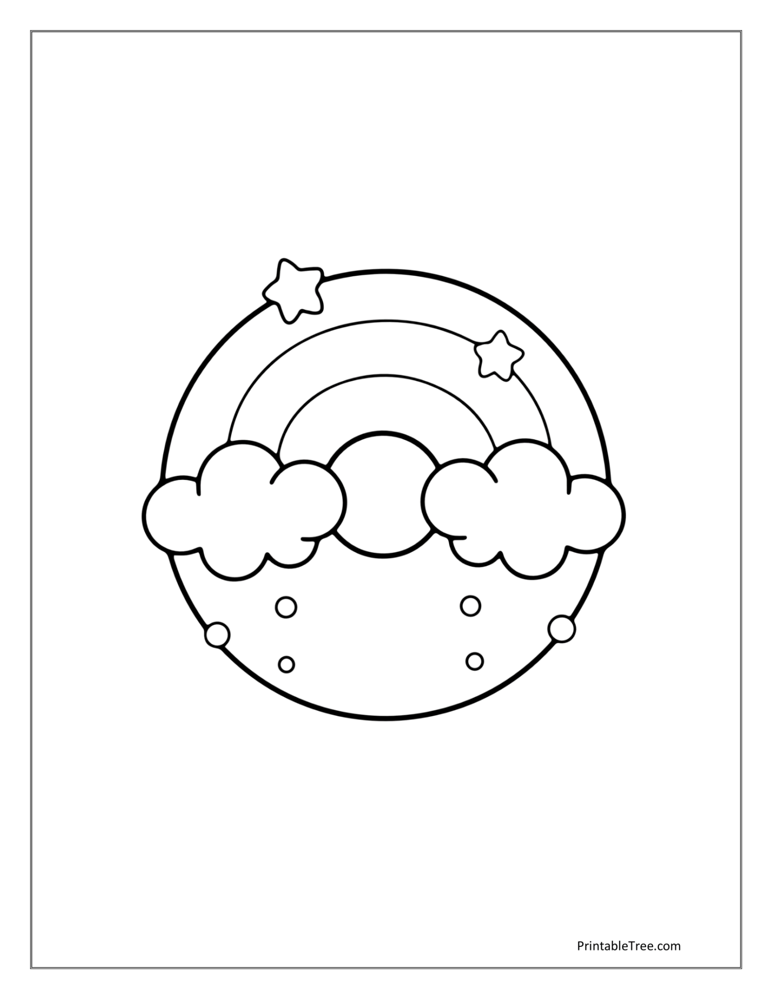 Free Printable Rainbow Coloring Pages PDF for Kids & Adults