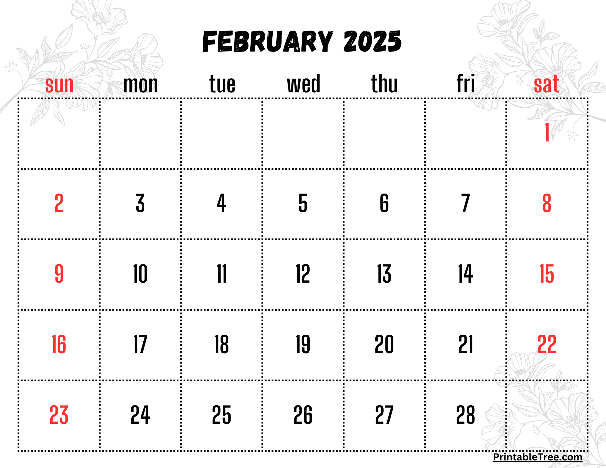 Printable Calendar 2025 February Exam