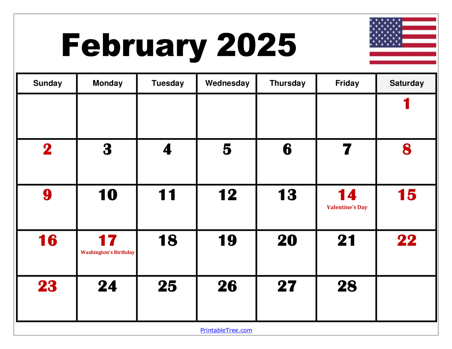 National Day Calendar 2025 February 