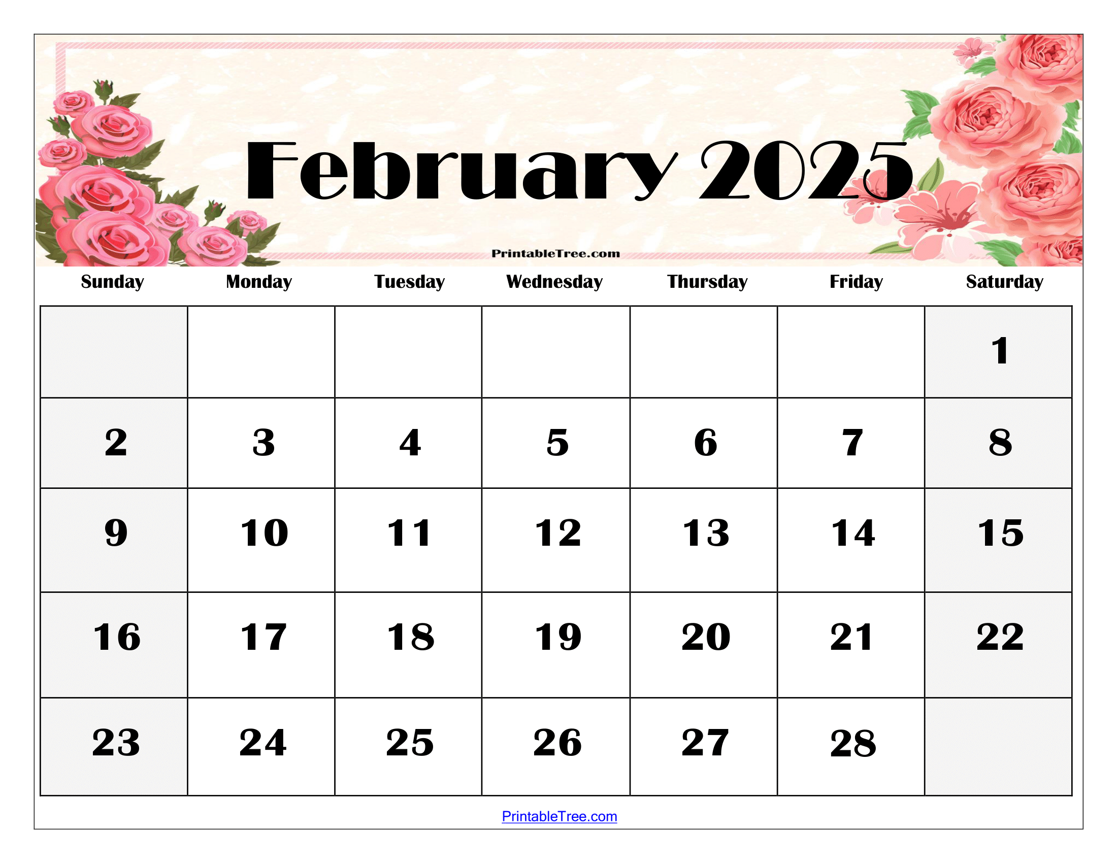 2025 February Calendar Template Online Calculator