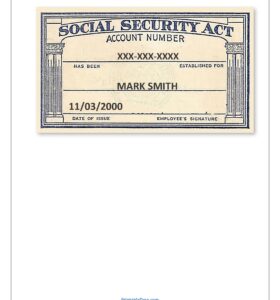 Free Print Social Security Card