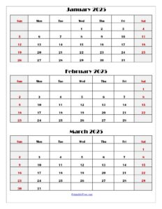 January and February 2025 Calendar | Two Months Calendar