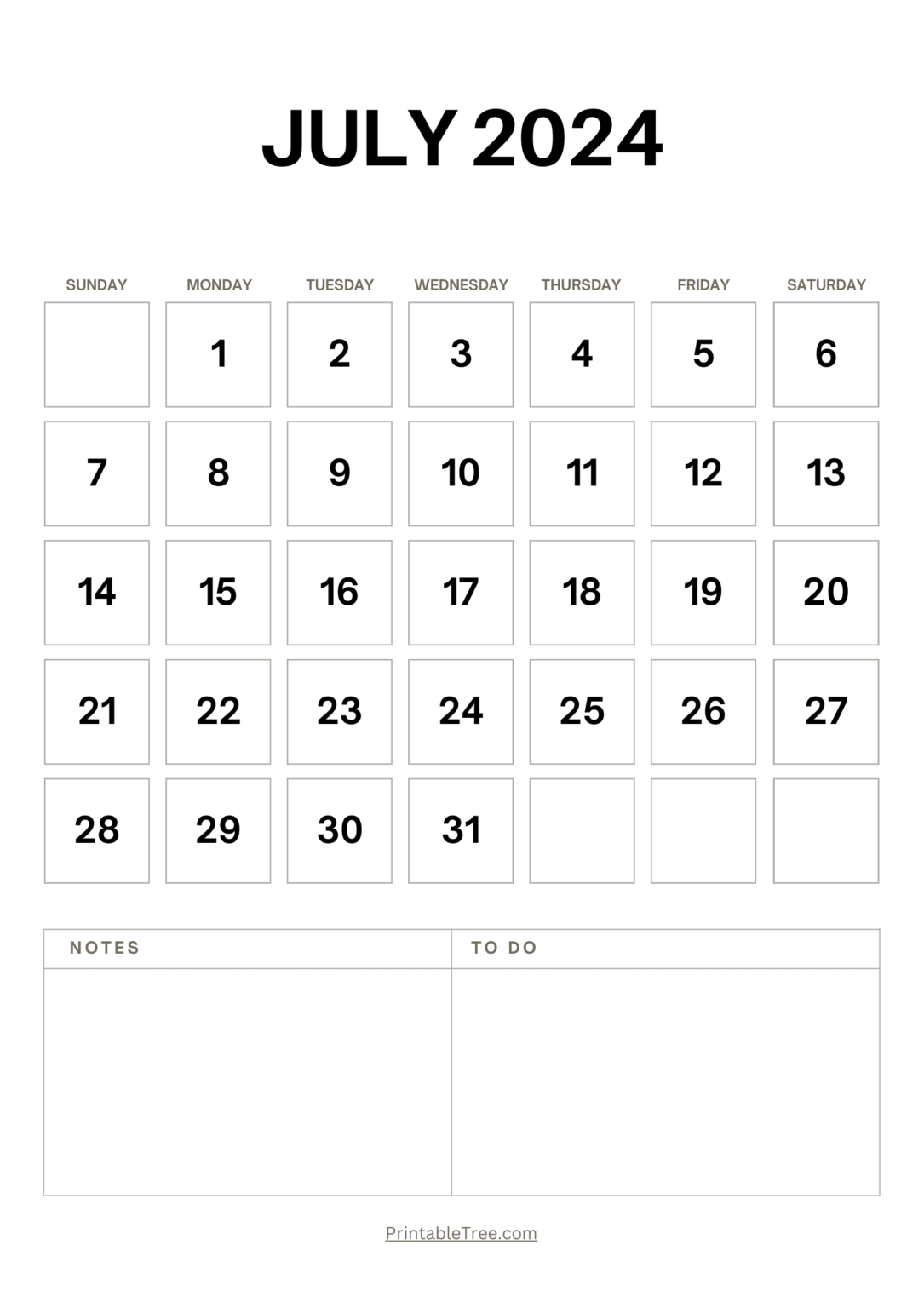 July 2024 Calendar Printable Pdf With Holidays Free Template