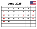 Free June 2025 Calendar Printable Pdf Template With Holidays