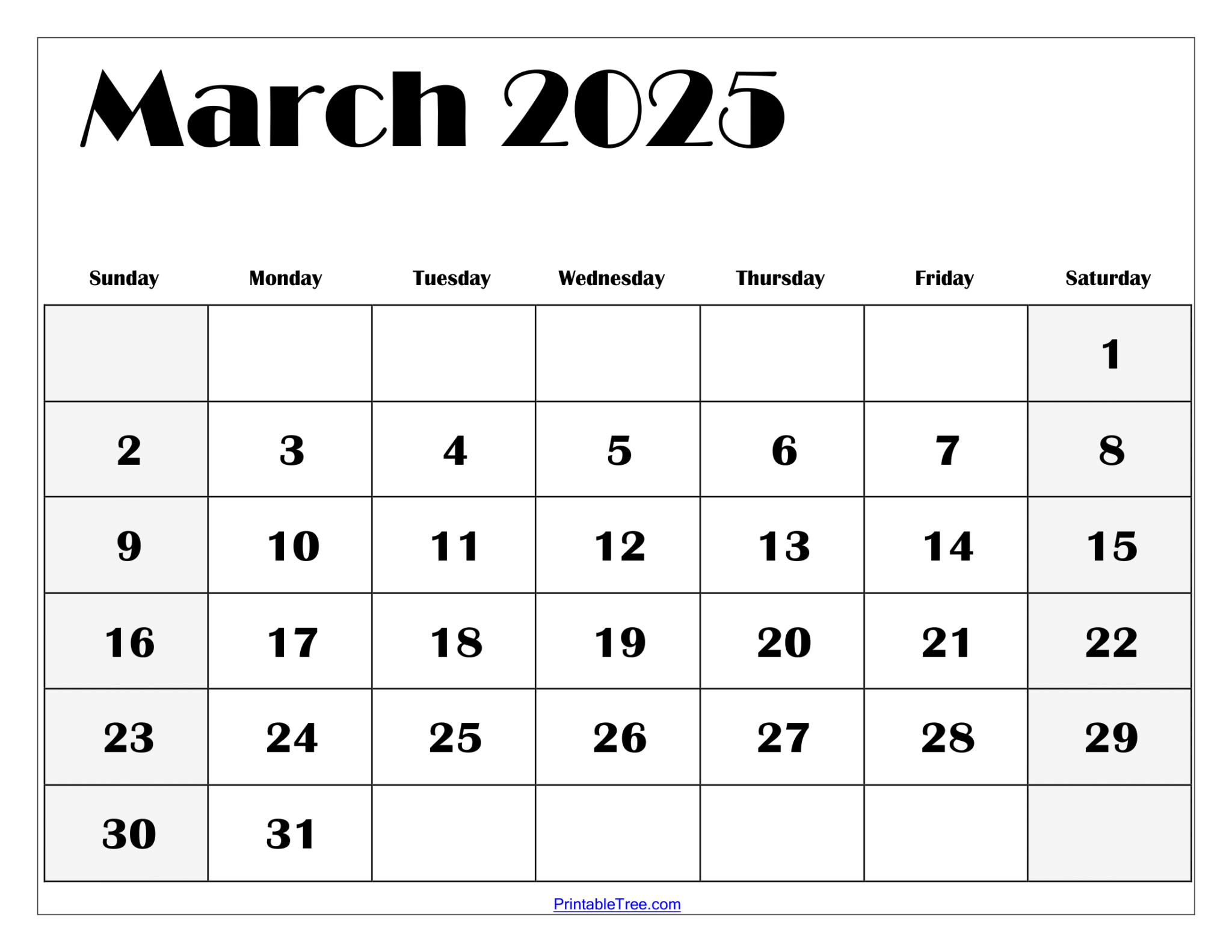 March Calendar 2025 Floral