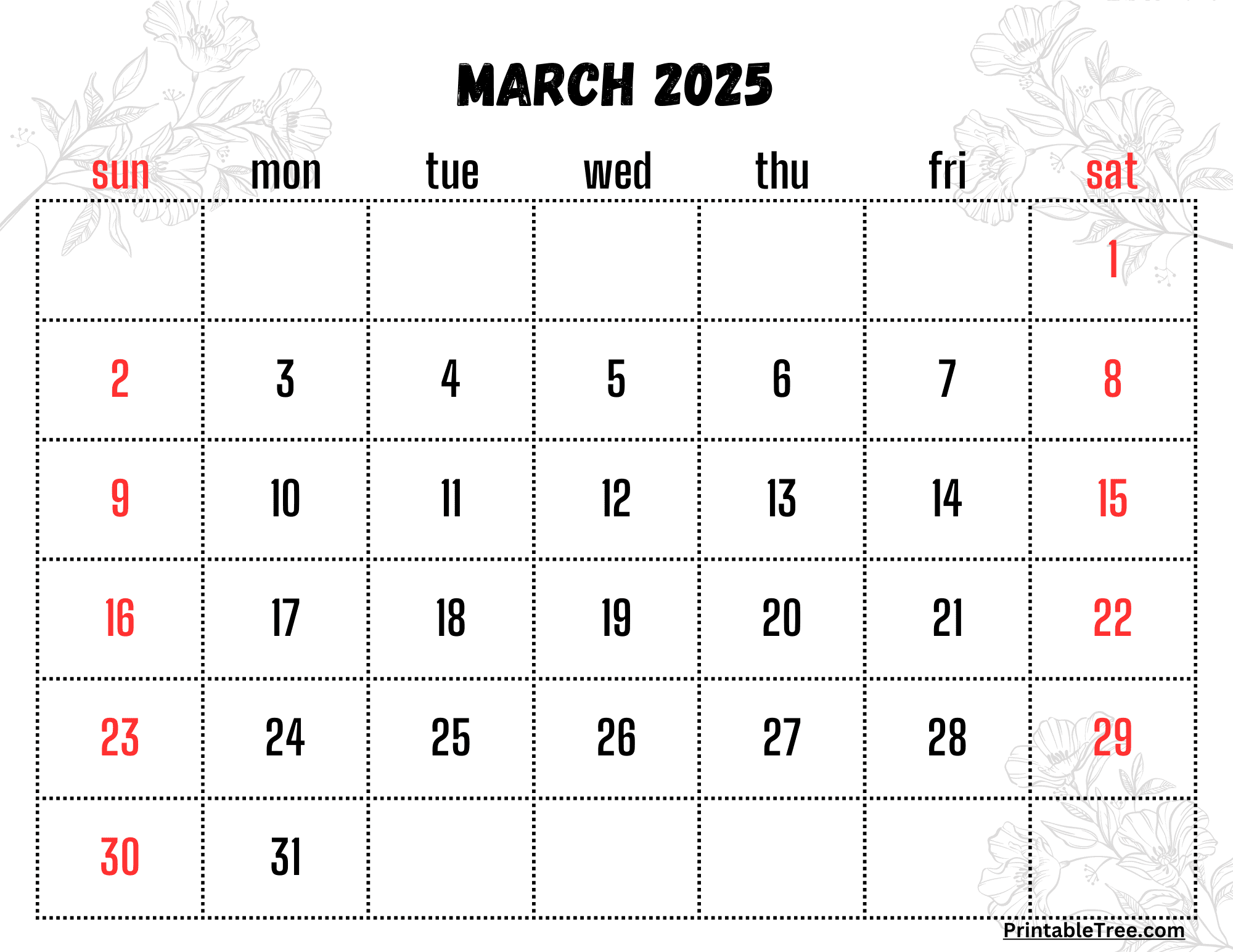 2025 Calendar Printable PDF with Holidays Template Free