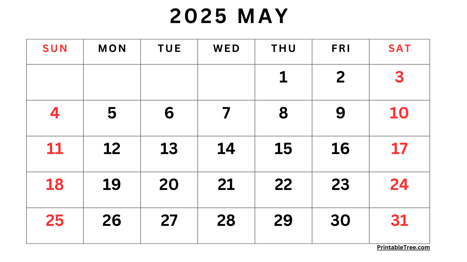 2025 calendar printable