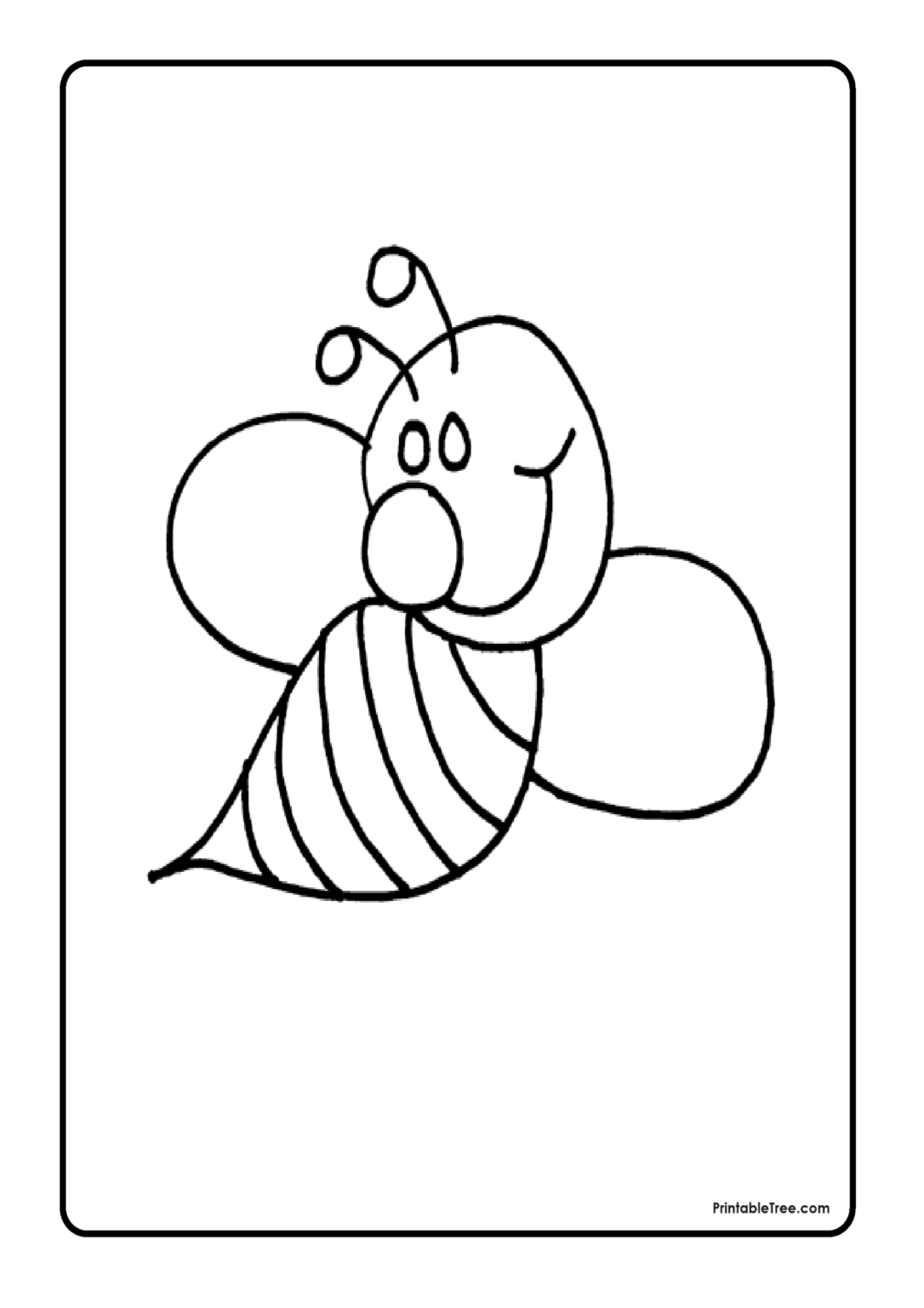 Free Printable Bee Coloring Pages PDF for Kids and Adults