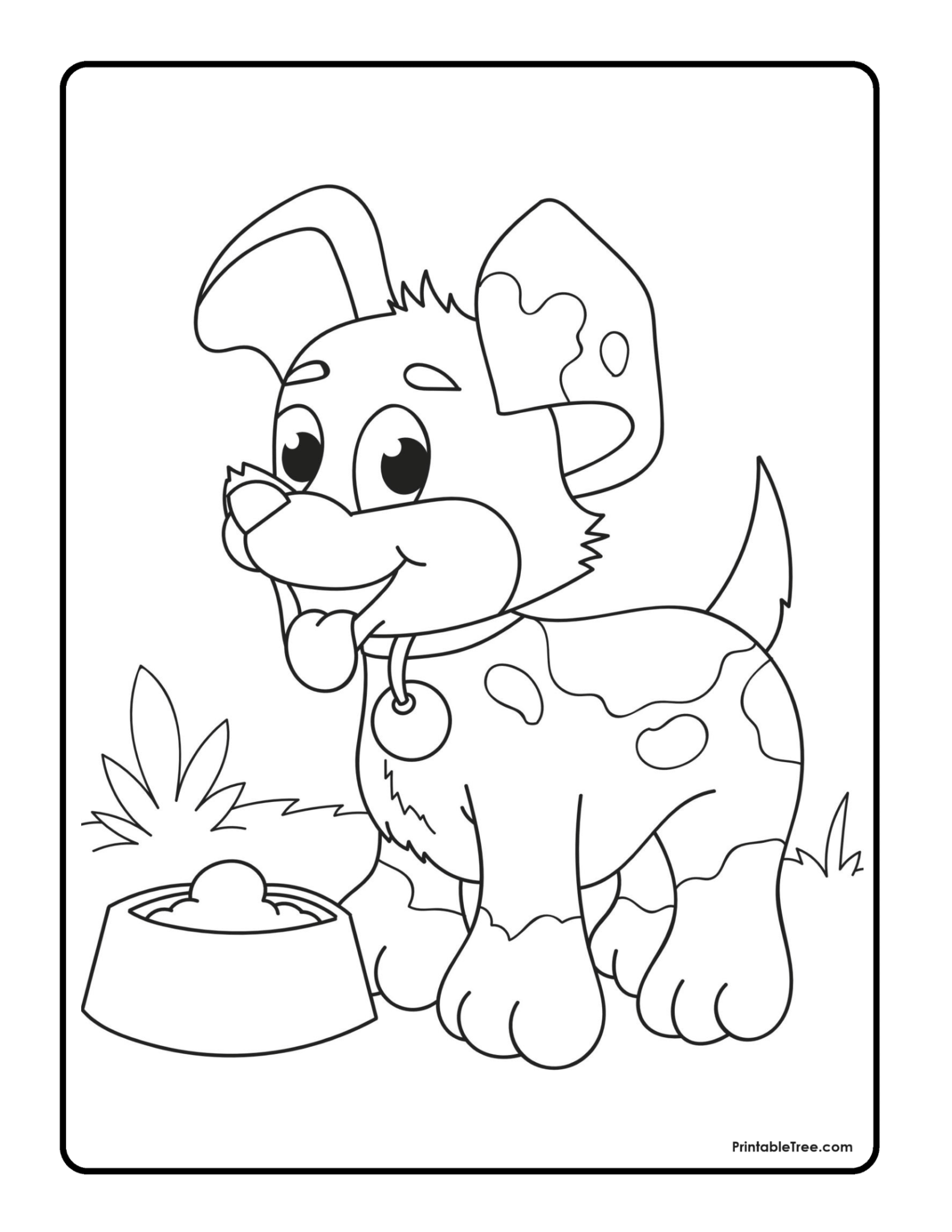 Free Printable Puppy Coloring Pages PDF for Kids and Adults