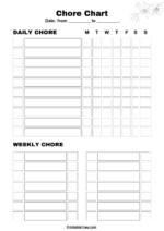 Free Printable Chore Chart PDF Template for Kids