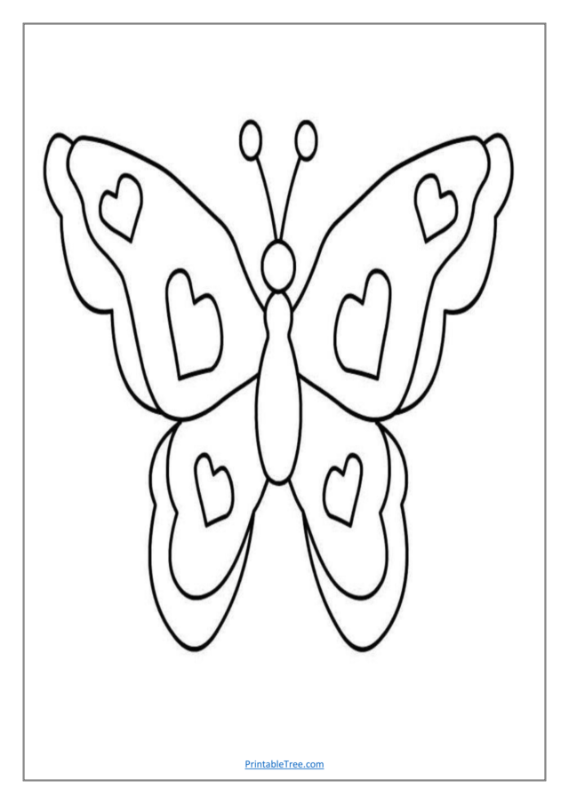 Free Printable Butterfly Coloring PDF Pages for Kids and Adults