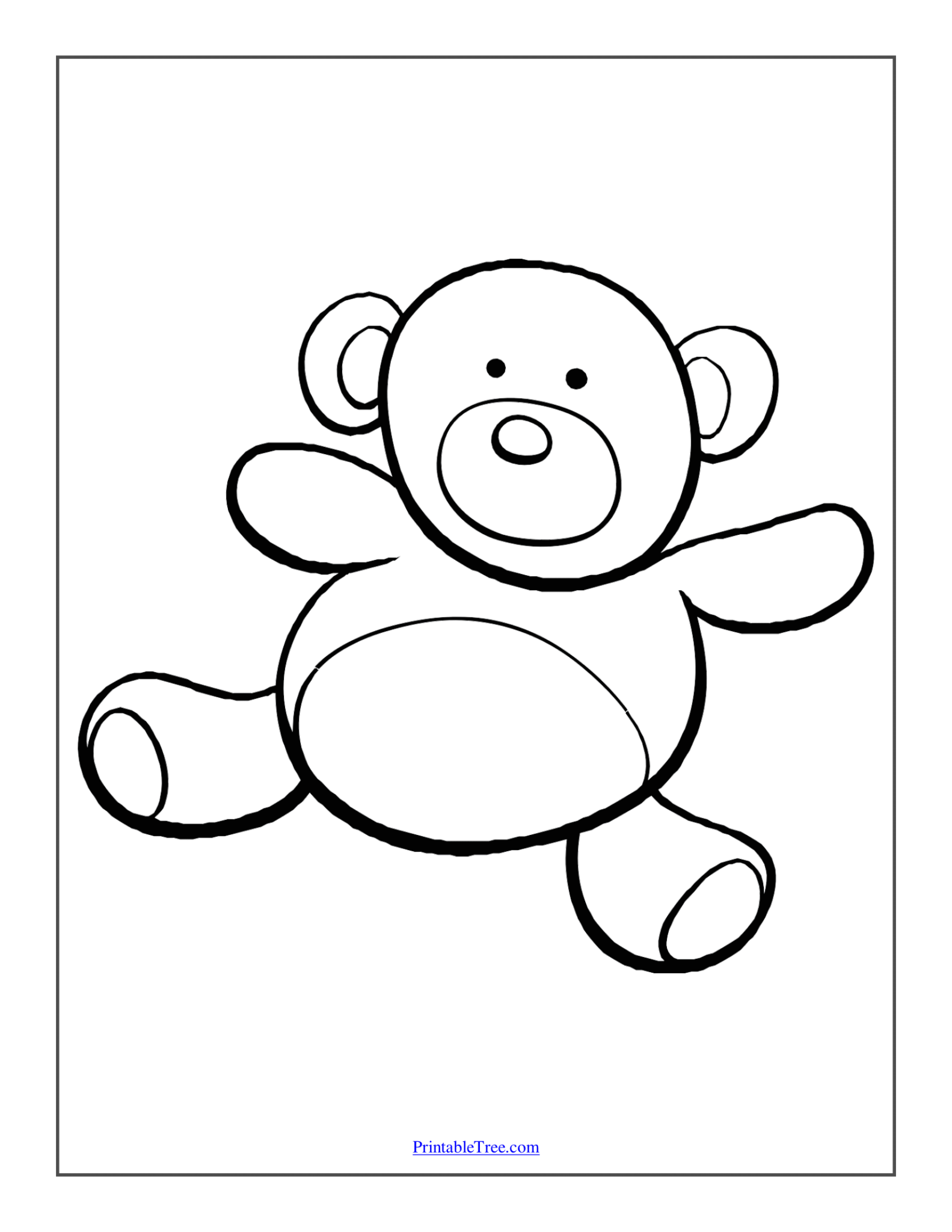 Free Printable Bear Coloring Pages PDF for Kids and Adults